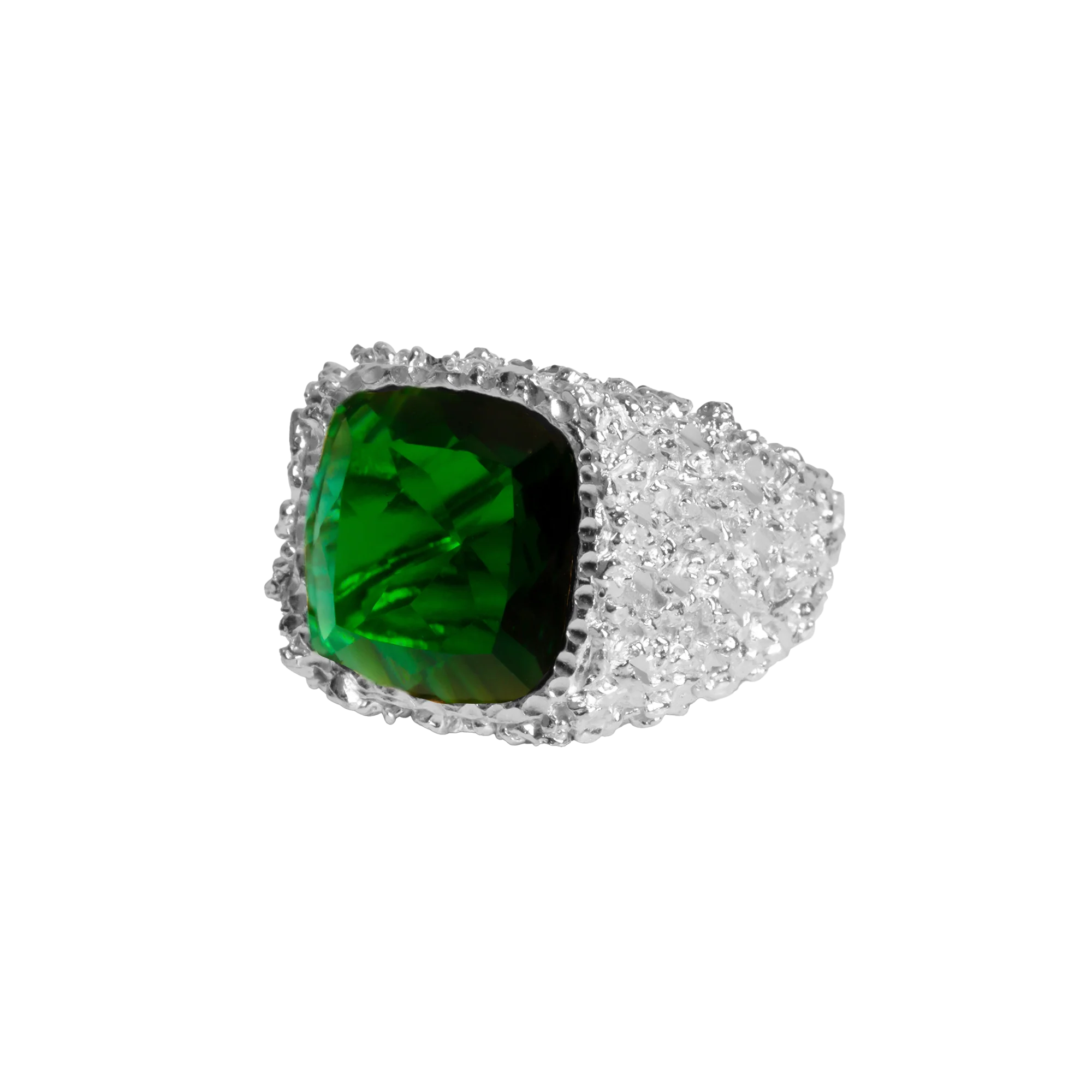 VC076 Large Square Emerald Ring - Image 2