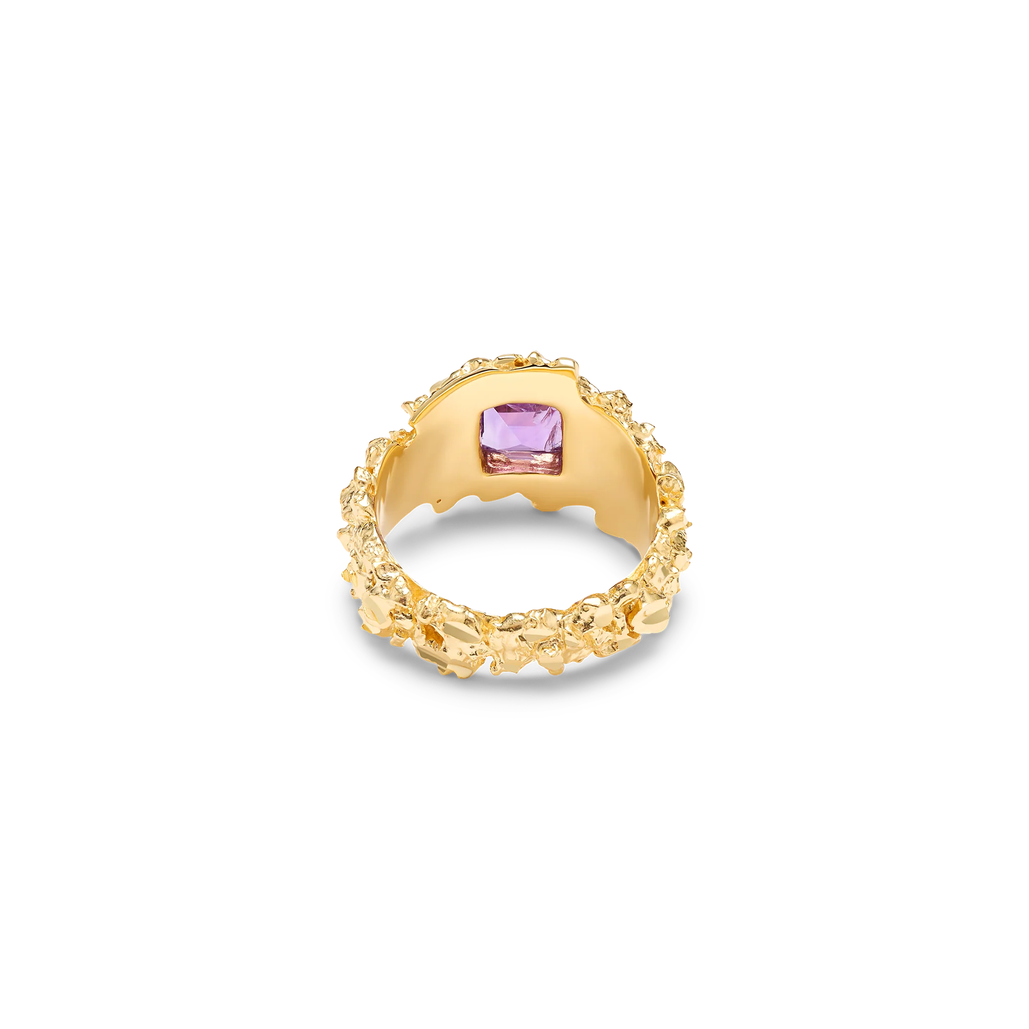 VC016 Hammered Gem Ring - Image 3