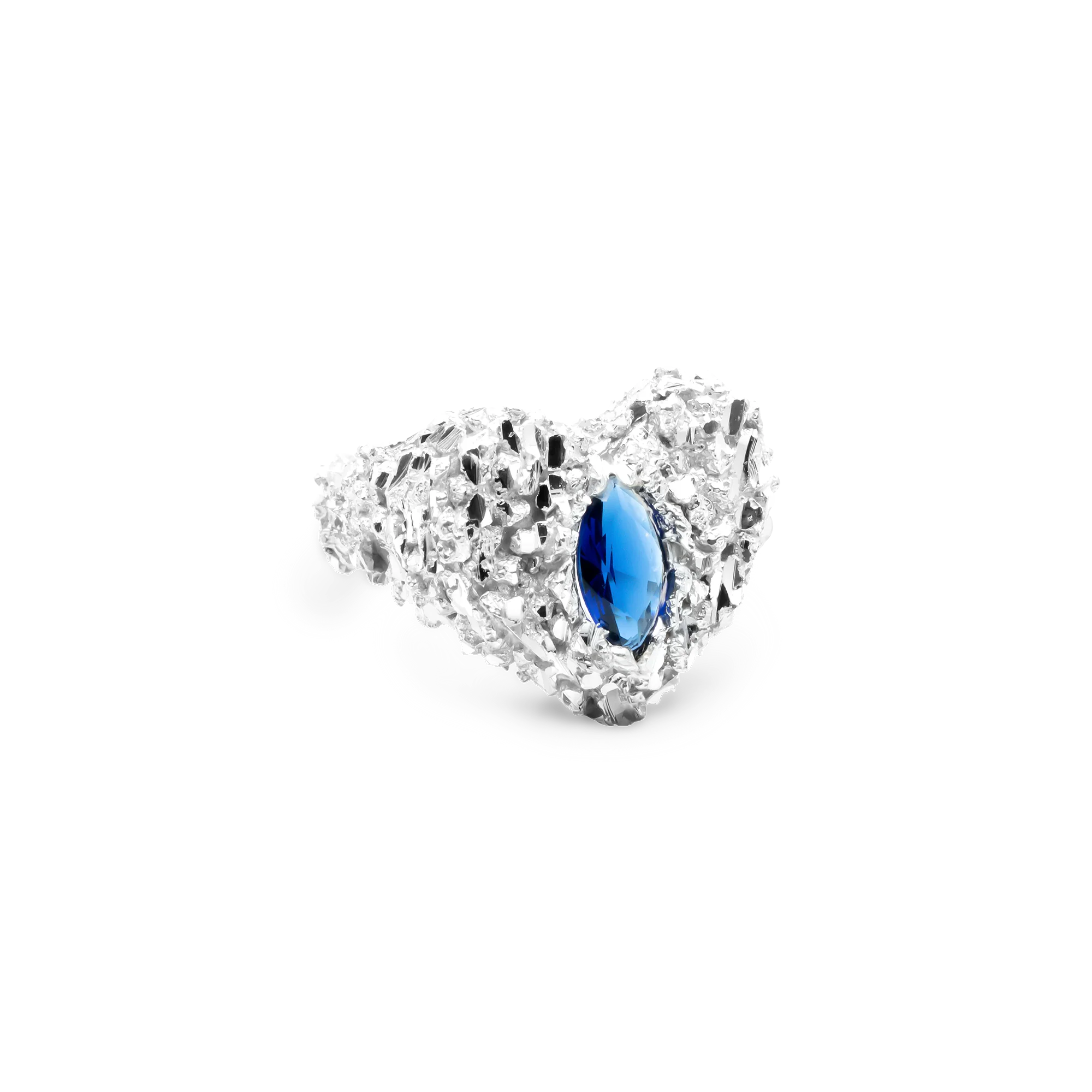 VC030 Sapphire Heart Ring - Image 6