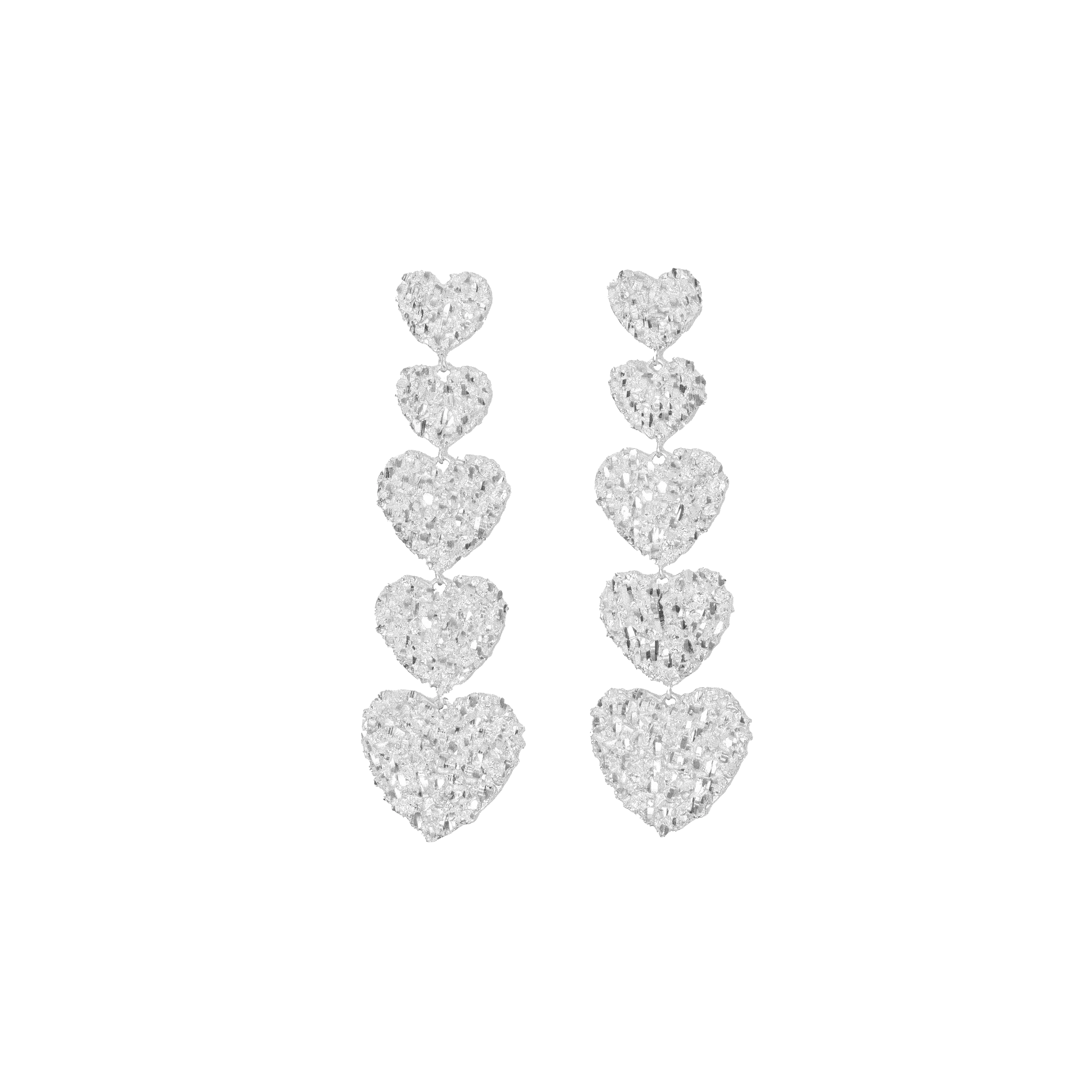 VC117 Heart Drop Earrings - Image 2