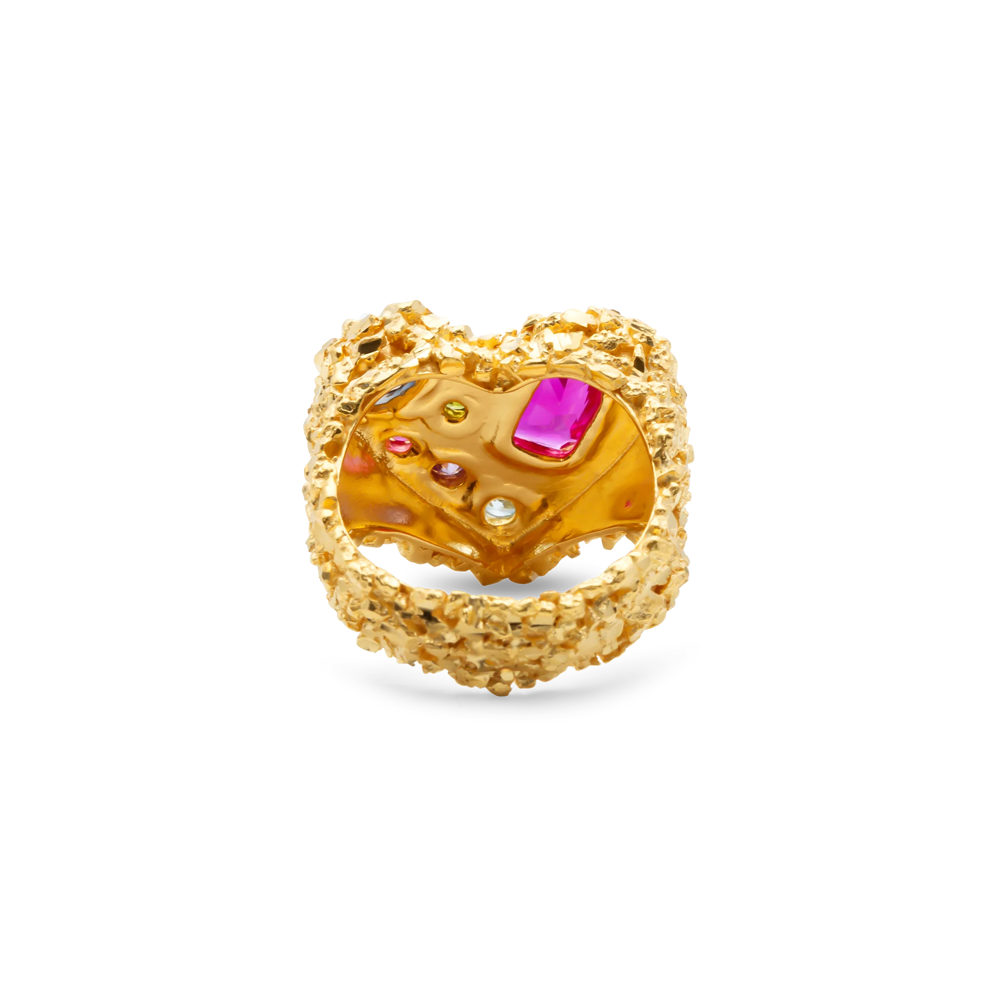 VC035 Multi Stone Heart Ring - Image 3
