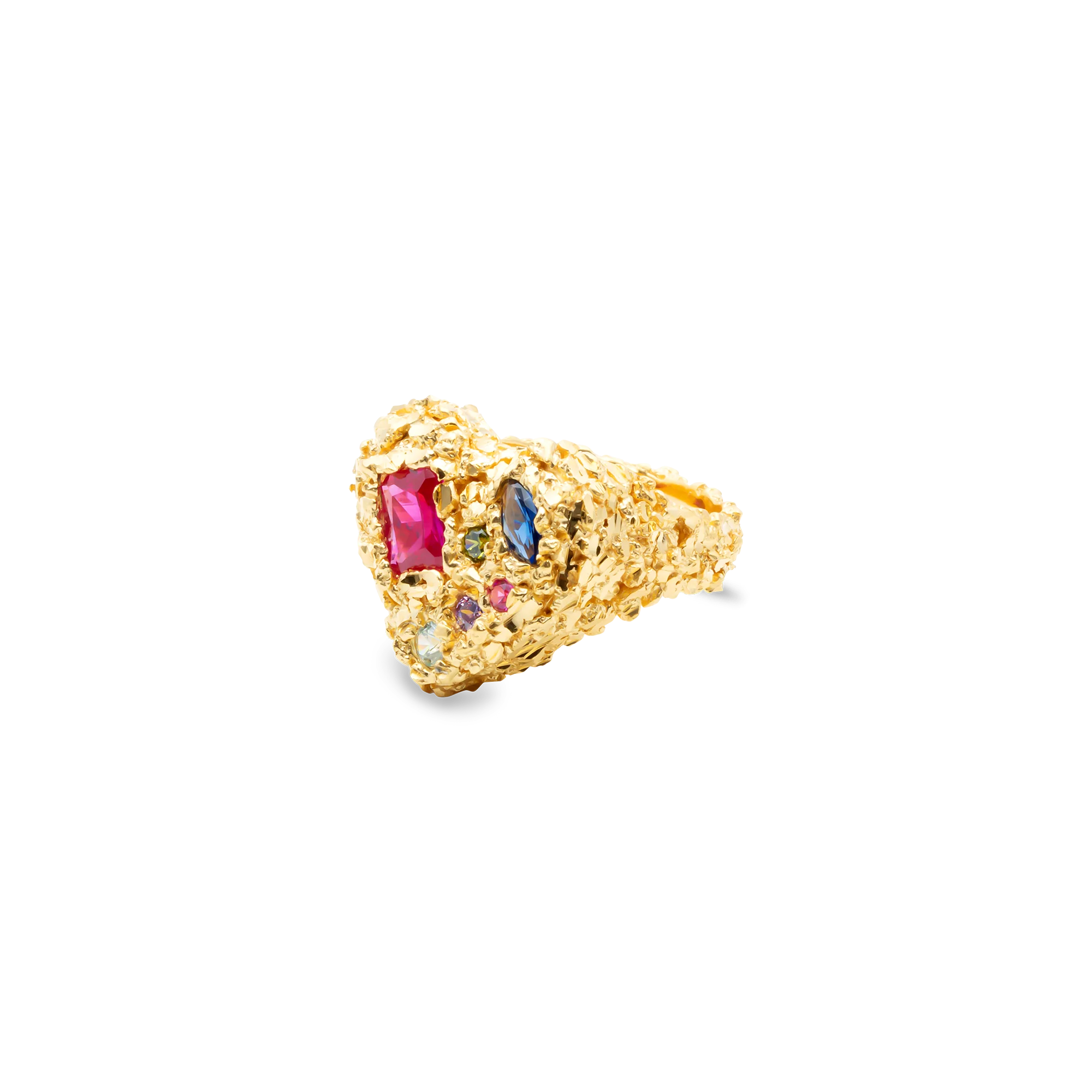 VC035 Multi Stone Heart Ring - Image 4