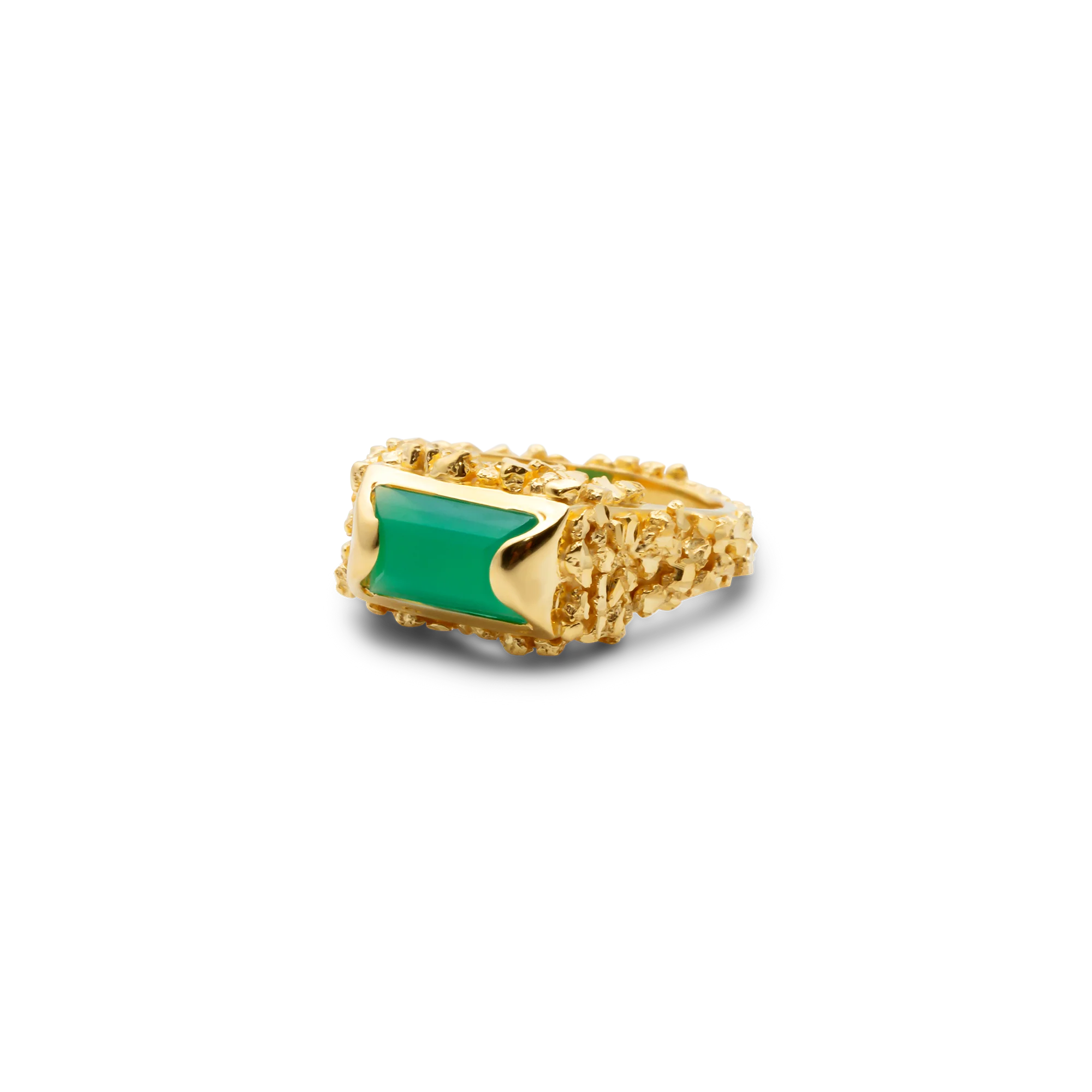 VC049 Green Onyx Signet Ring - Image 4