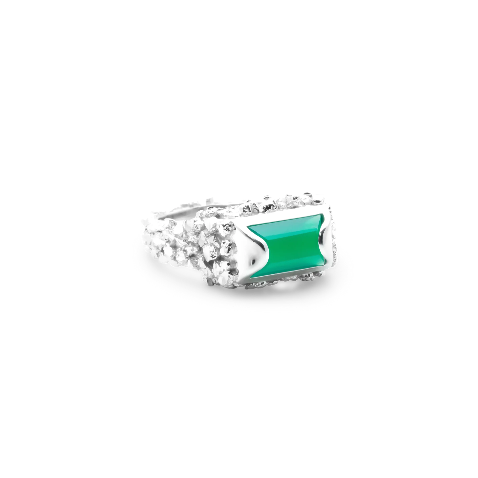VC049 Green Onyx Signet Ring - Image 6