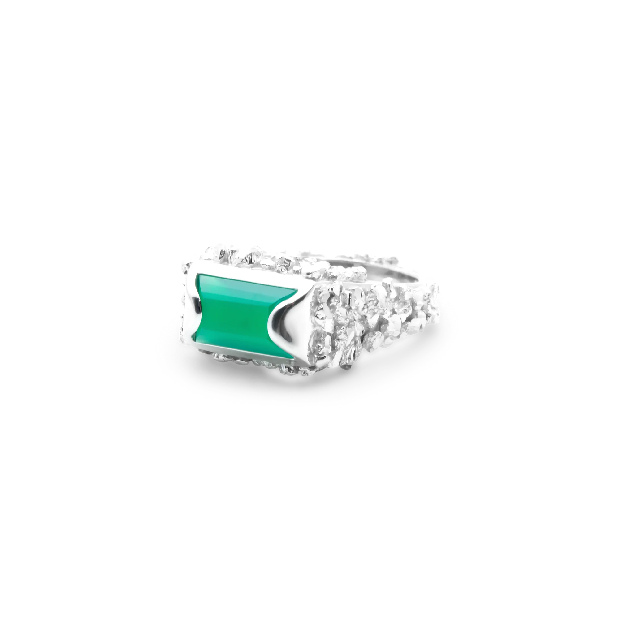 VC049 Green Onyx Signet Ring - Image 8