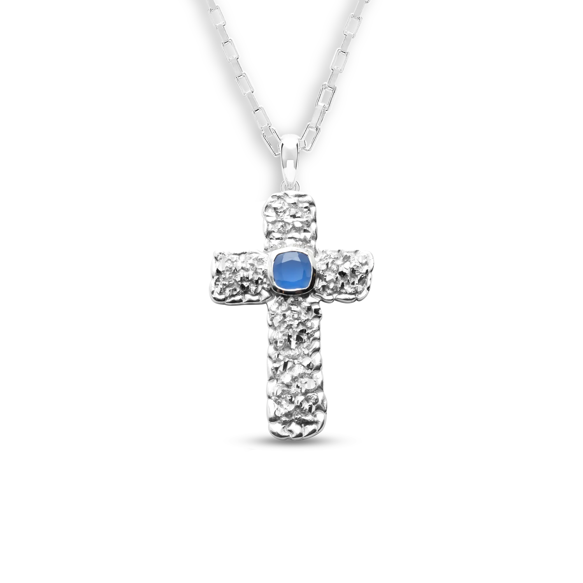 VC050 Lapis Cross Necklace - Image 2