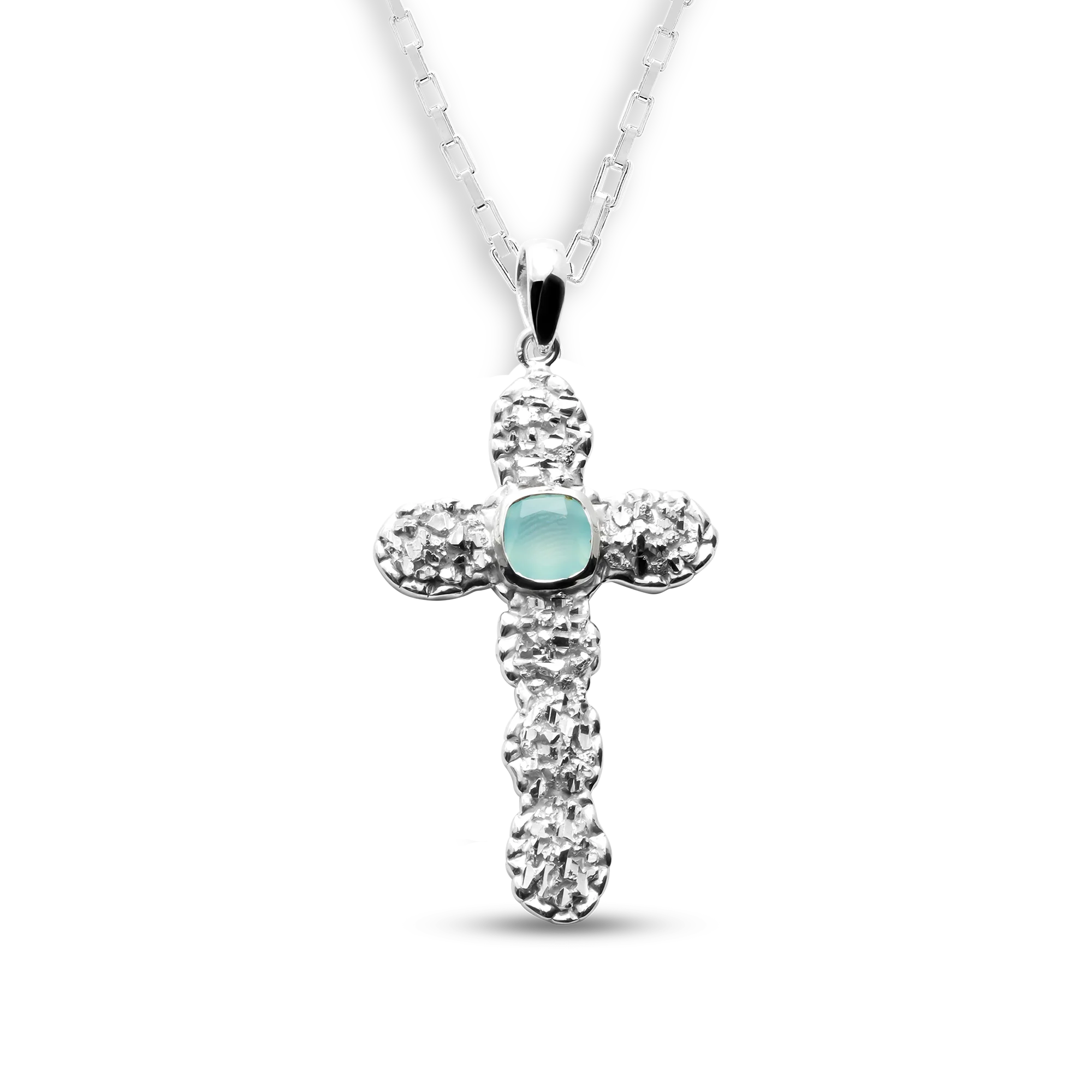 VC051 Quartz Cross Necklace - Image 2