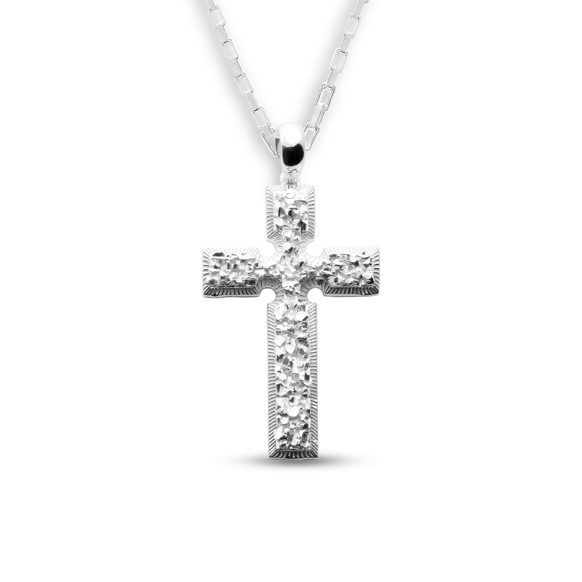 VC052 Framed Cross Pendant Necklace - Image 2