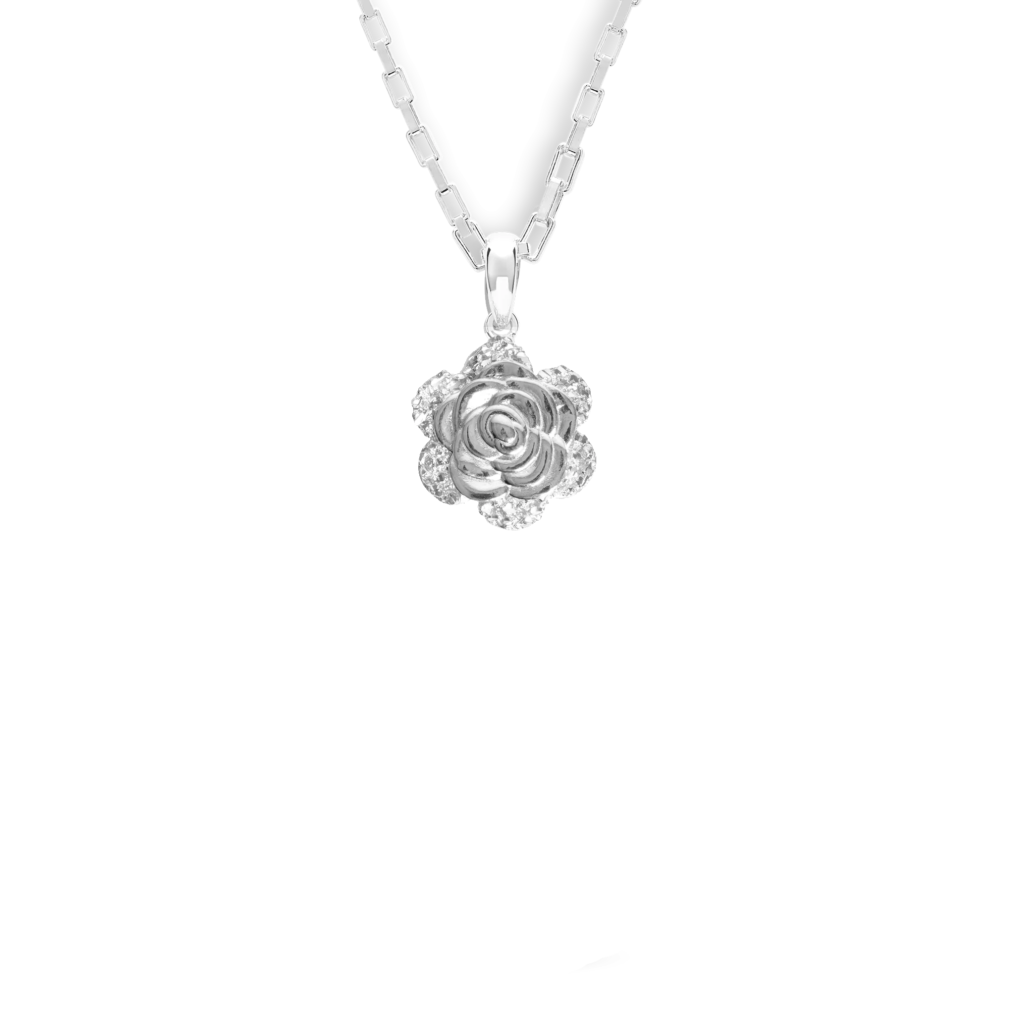 VC060 Medium Rose Pendant Necklace - Image 2