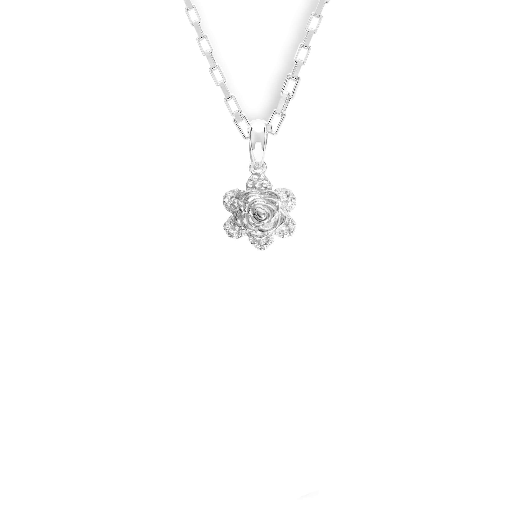 VC061 Small Rose Pendant Necklace - Image 2