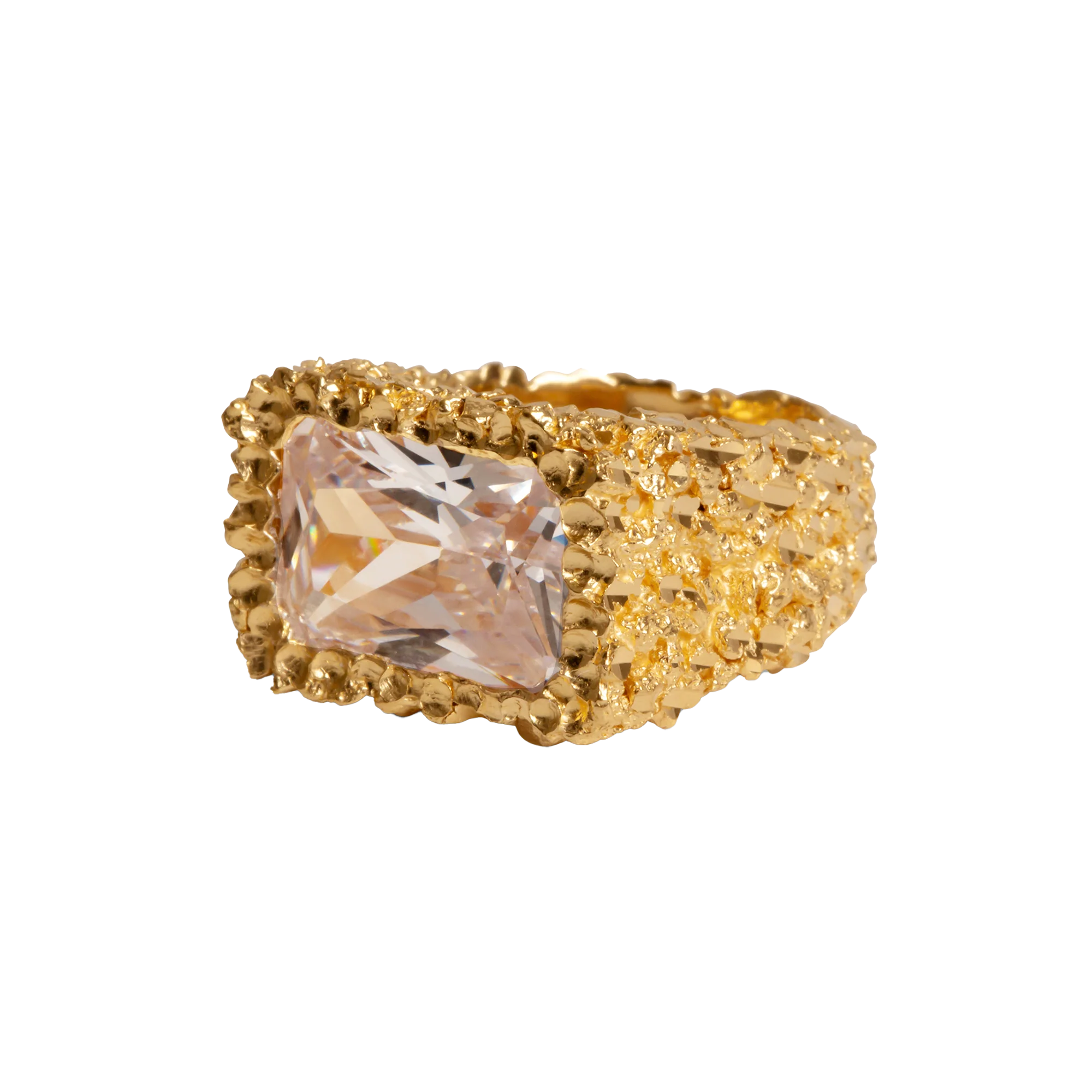 VC071 Rectangle Crystal Ring