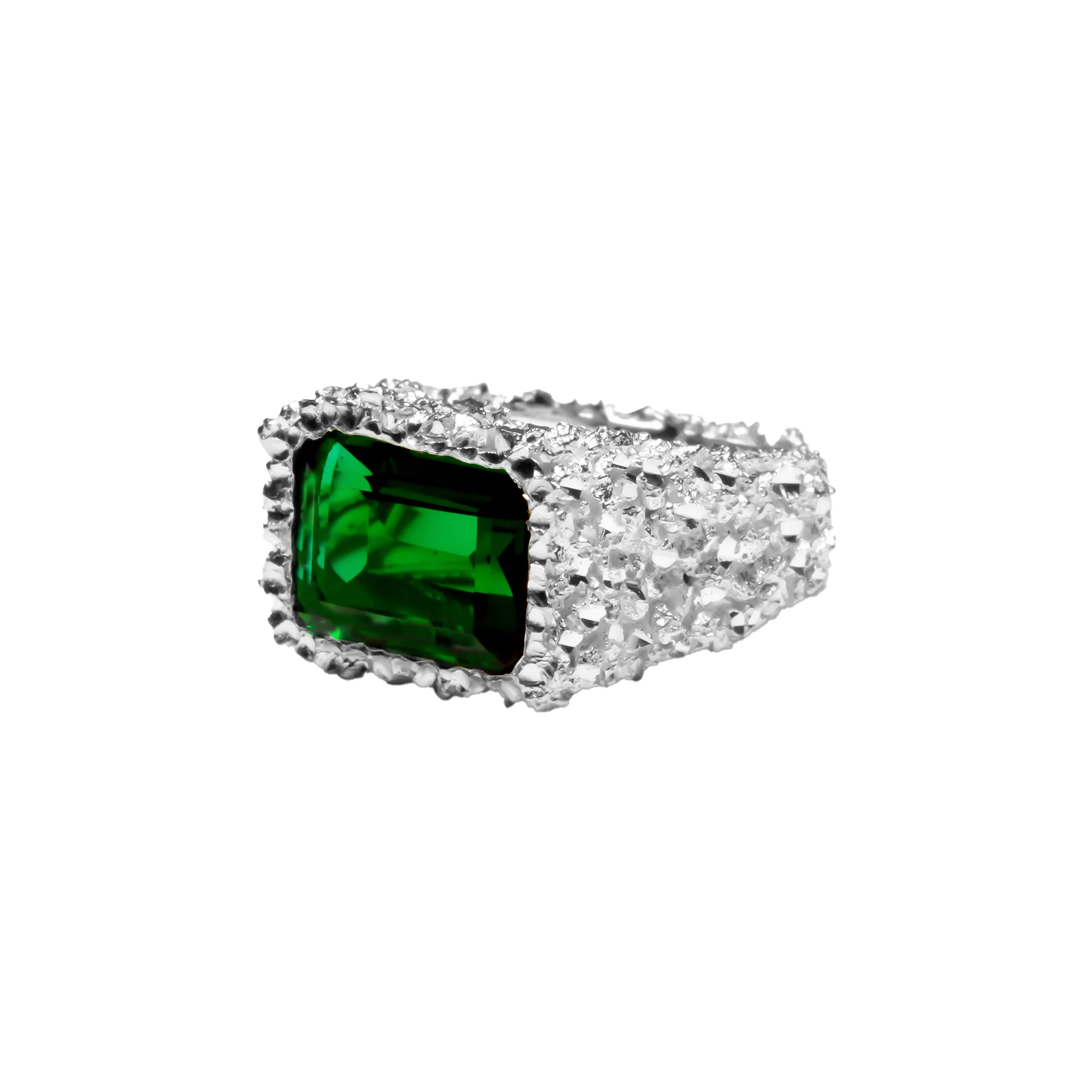 VC072 Rectangle Emerald Ring - Image 2