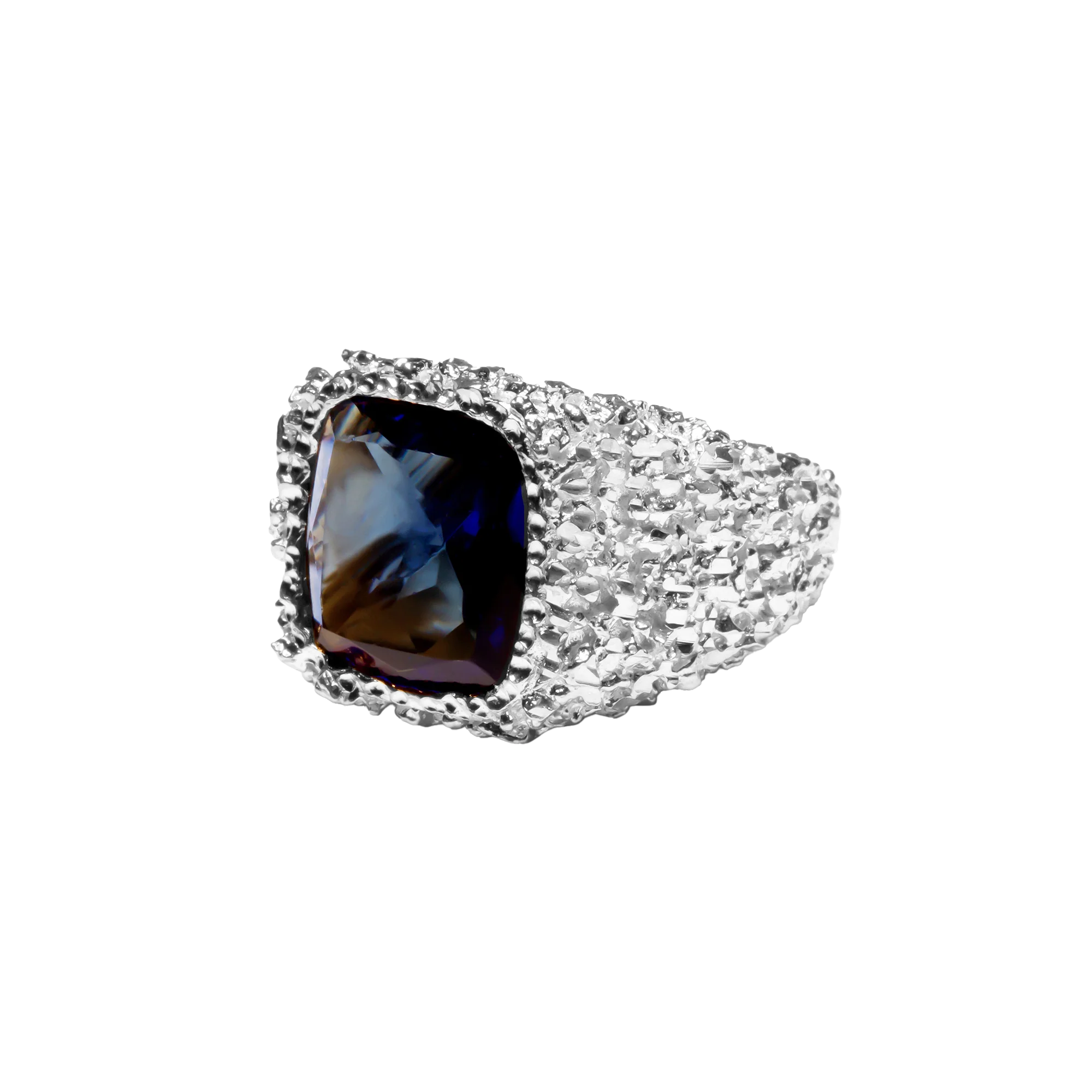 VC077 Large Square Sapphire Ring - Image 2