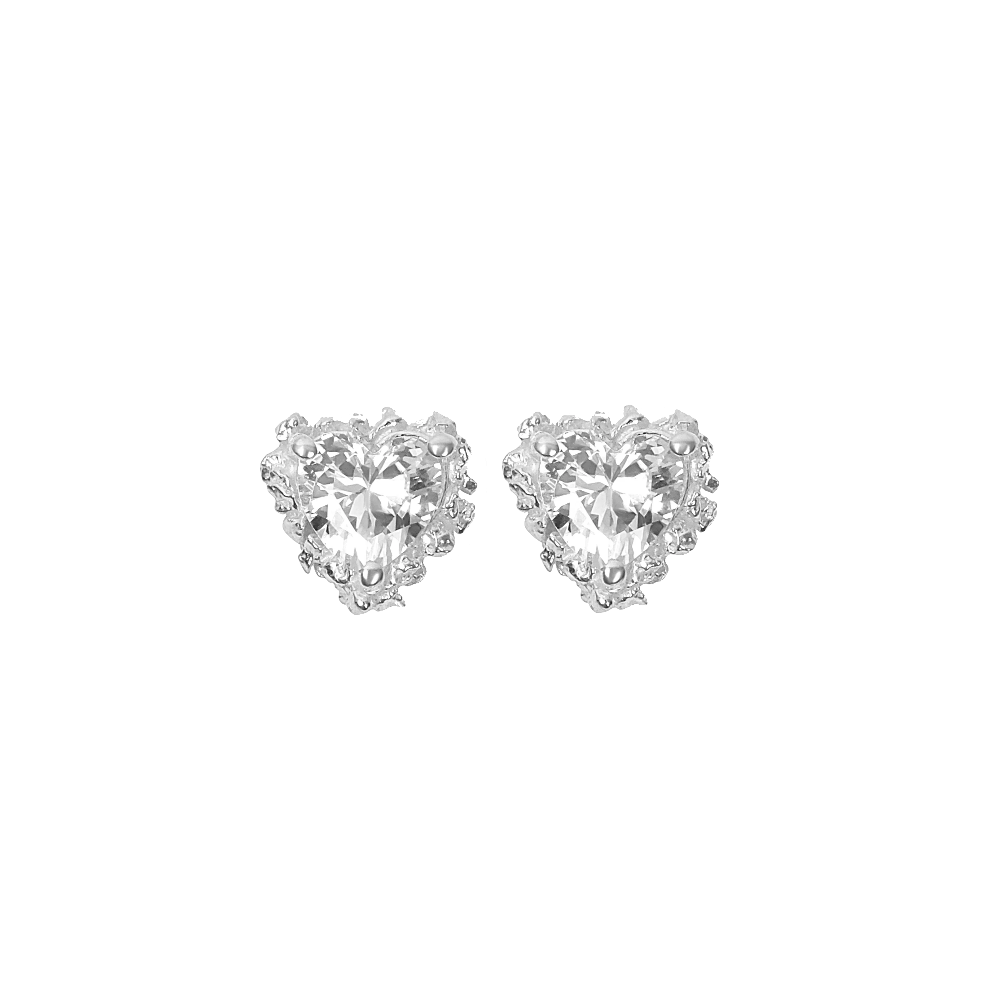 VC103 Medium Heart Cut Studs - Image 2