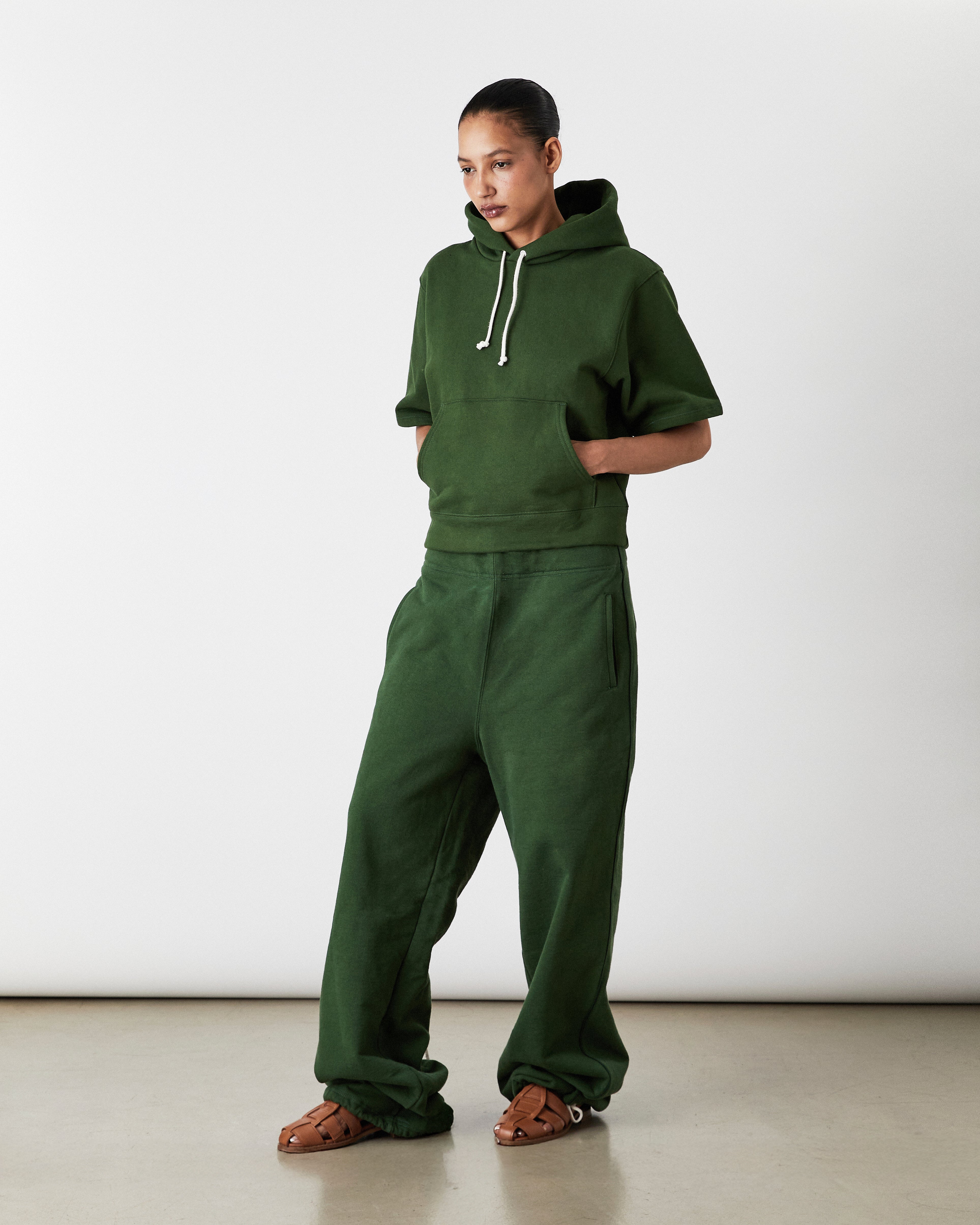 VCH002 GREEN SHORT SLEEVE HOODIE - Image 3