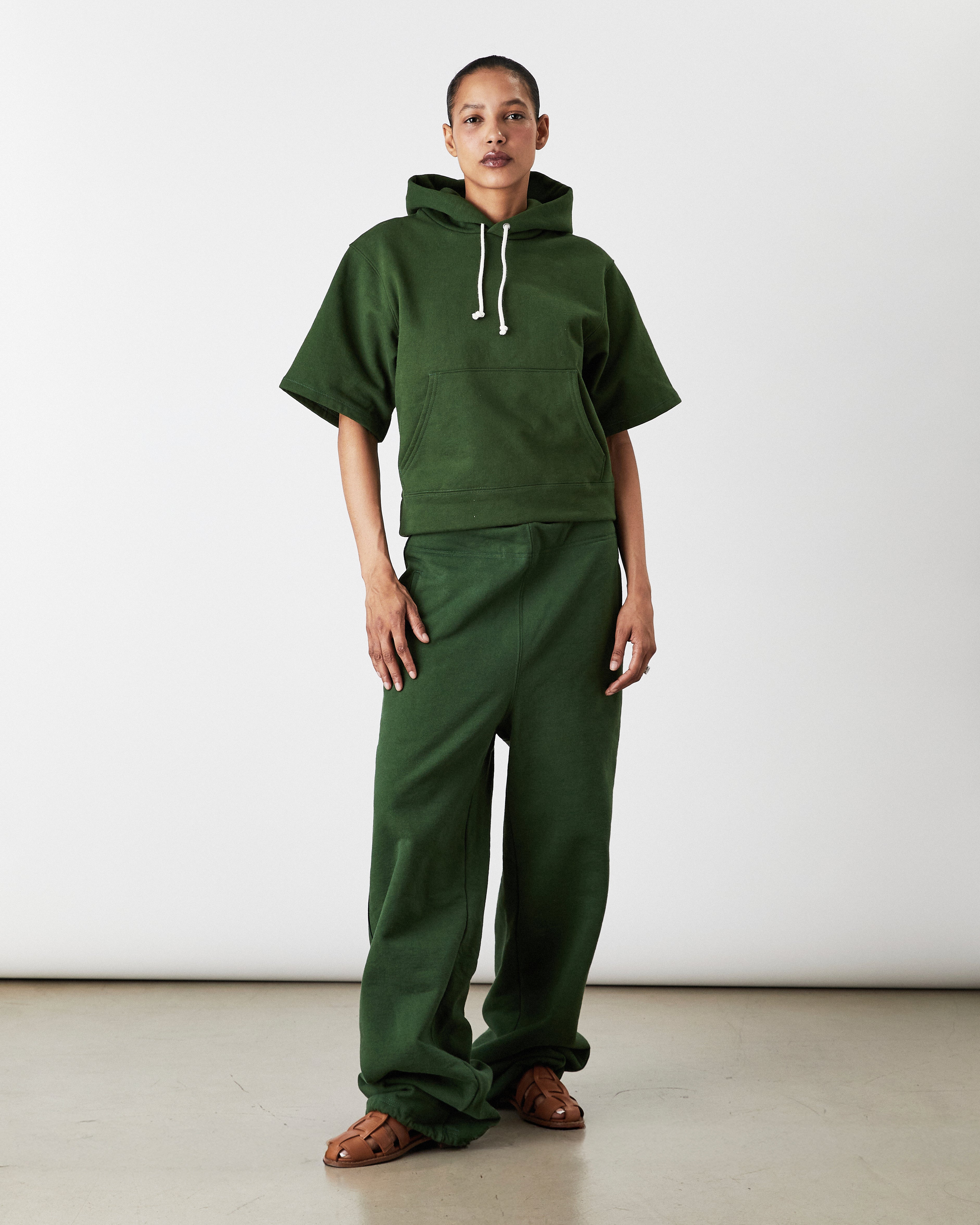 VCH002 GREEN SHORT SLEEVE HOODIE - Image 4