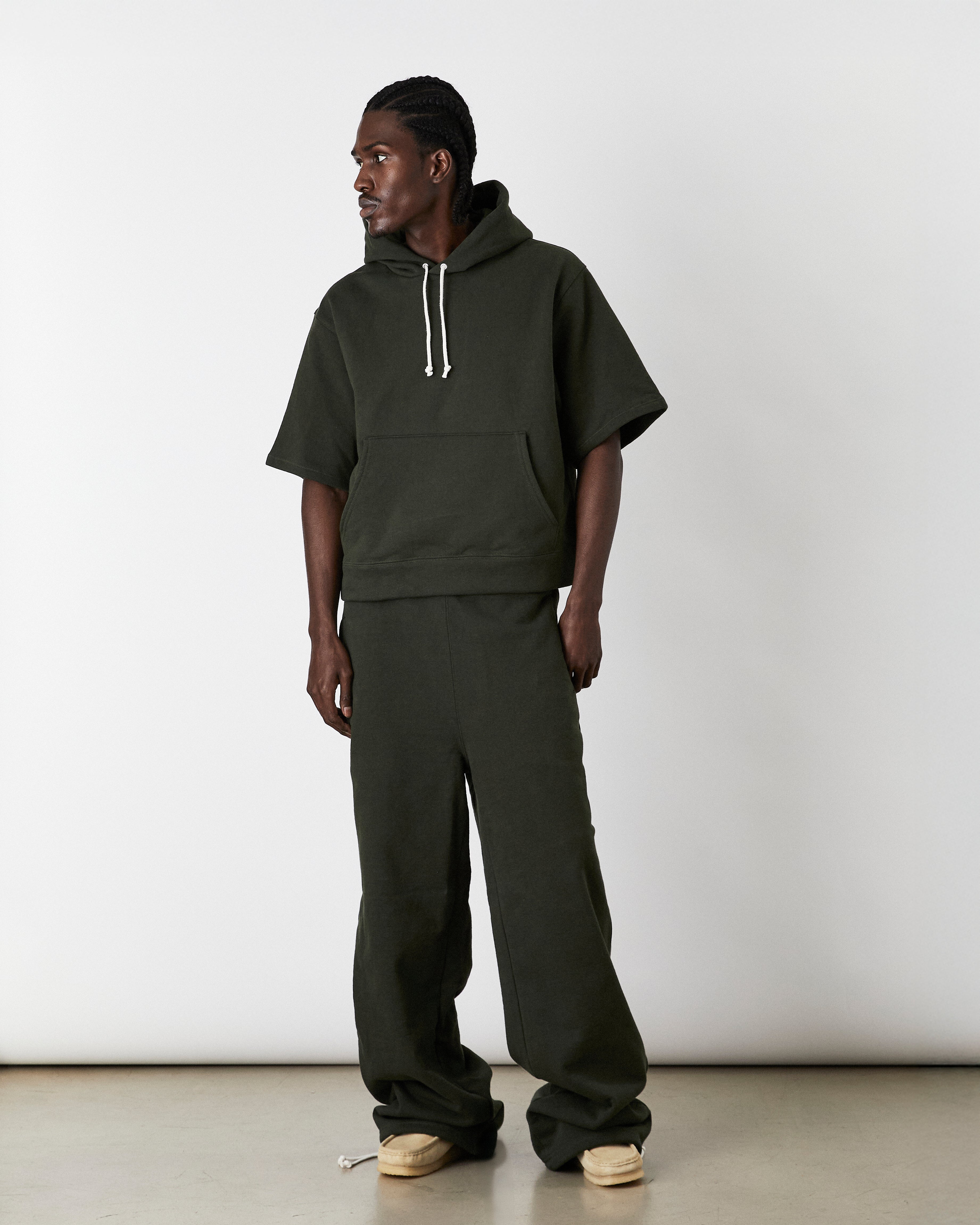 VCH002 PARK GREEN SHORT SLEEVE HOODIE - Image 4